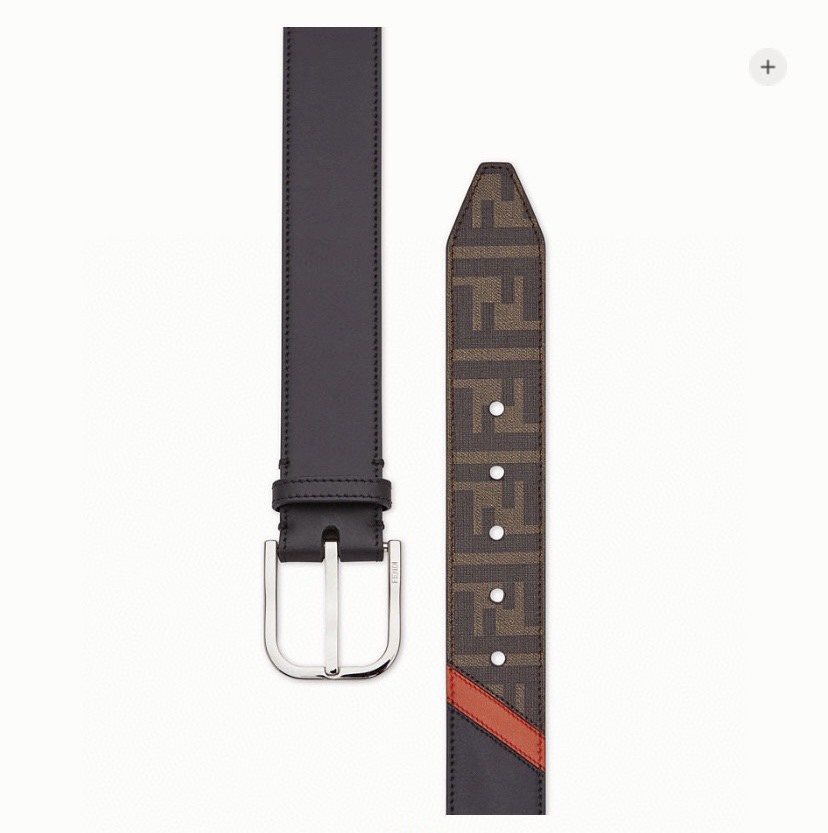 [TOP] FENDI Men's Belt Cowhide - Black - 711 Luxury