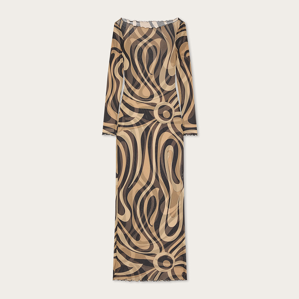 PUCCI Marmo Print Tulle Dress #386820
