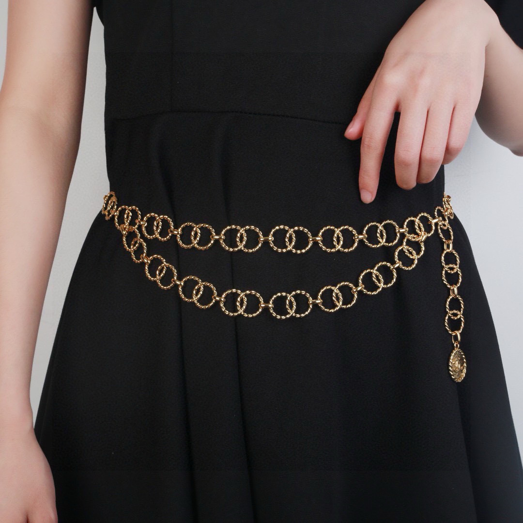 [TOP] CHANEL Waist Chain - Gold