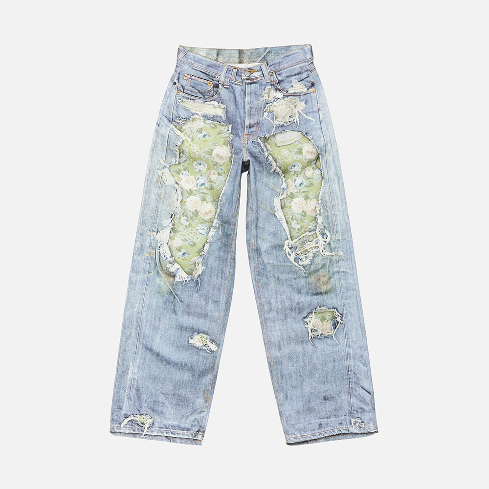 Acne Studios Trompe-l’œil jeans 1981 Blue Green #384202