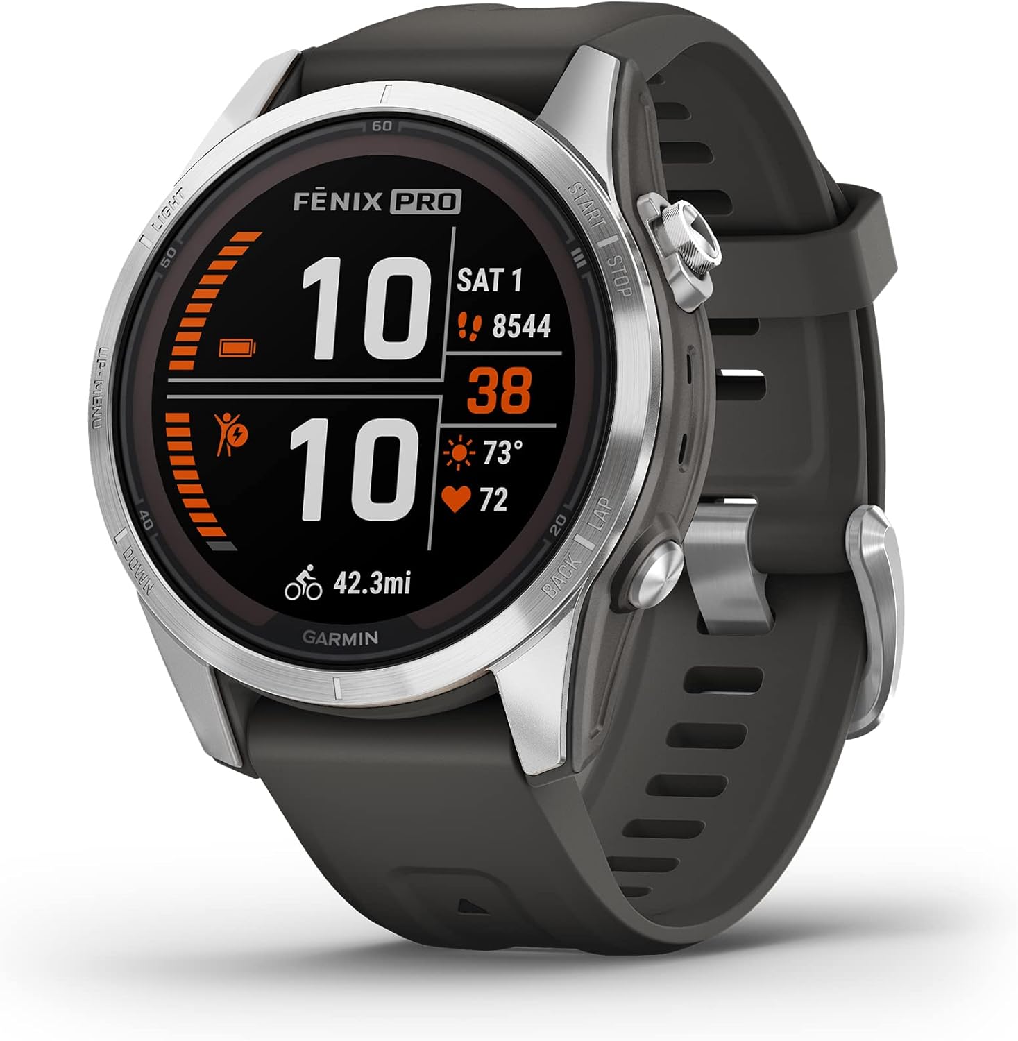 Garmin fēnix 7X Pro Solar, Multisport GPS Smartwatch, Built-in Flashlight, Solar Charging Capability, Black