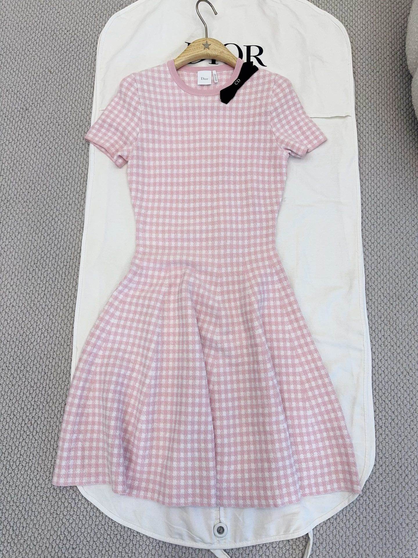 Dior Pink Plaid Dress #383343