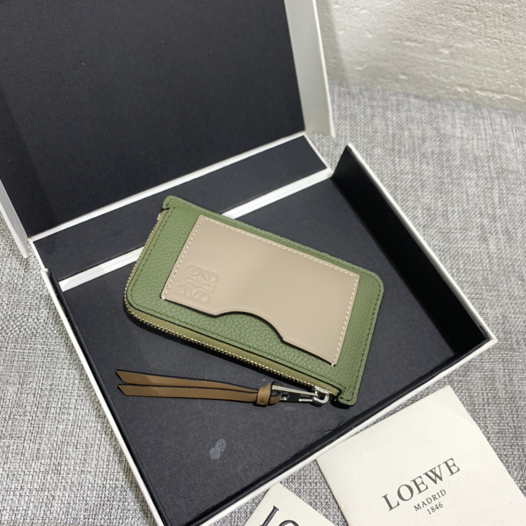 [TOP] LOEWE Card Holder 13*7.5cm - Green - 711 Luxury