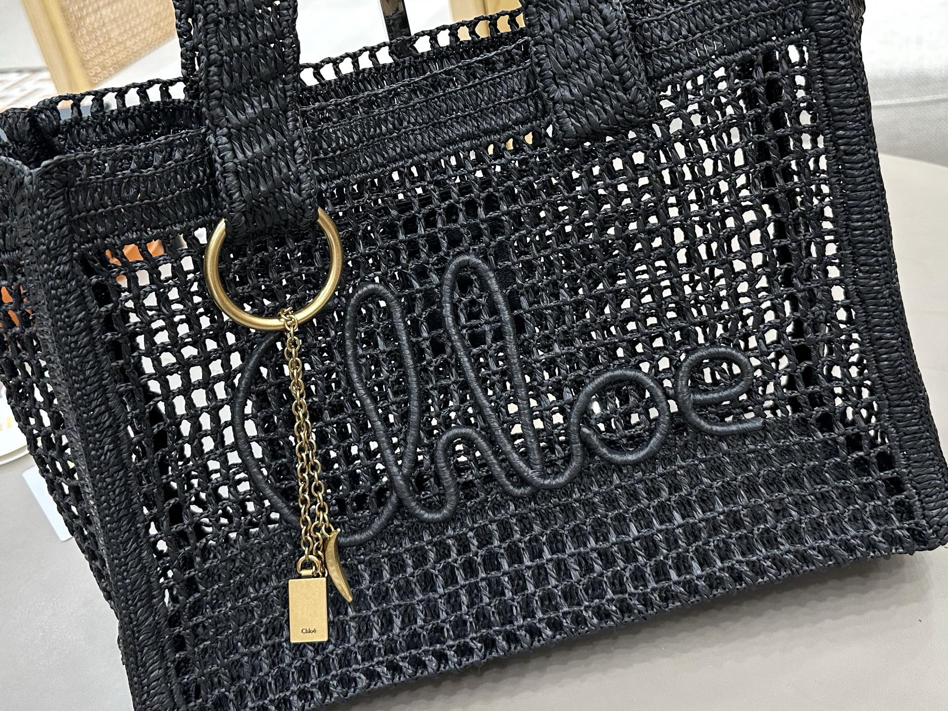 [TOP] Chloe Summer Banana Bag 37*26*13.5cm - Black - 711 Luxury