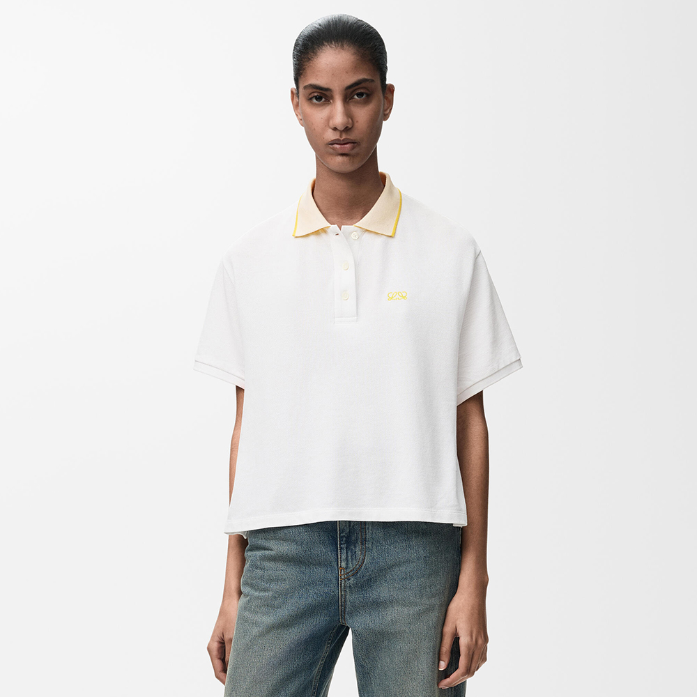 LOEWE Polo in Cotton White #387625