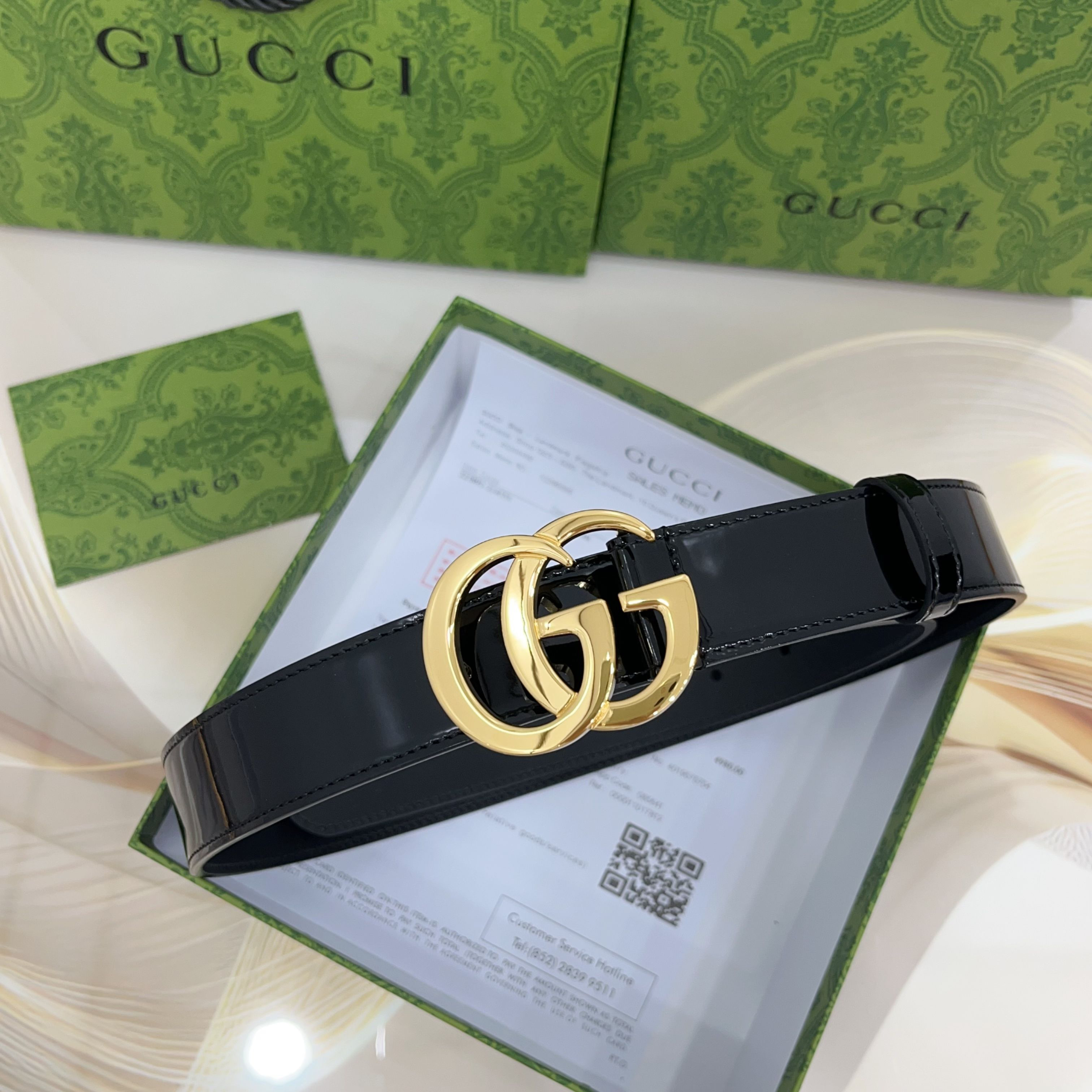 [TOP] GUCCI  Belt 3 cm - Black - 711 Luxury