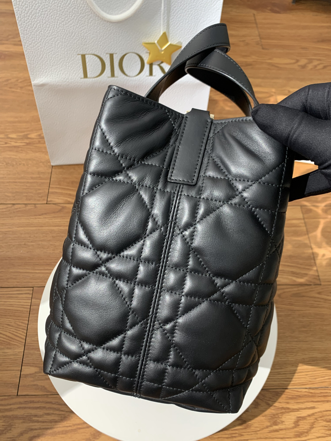 [TOP] Christian Dior Toujours Bag Calfskin 23x24x16cm - Black