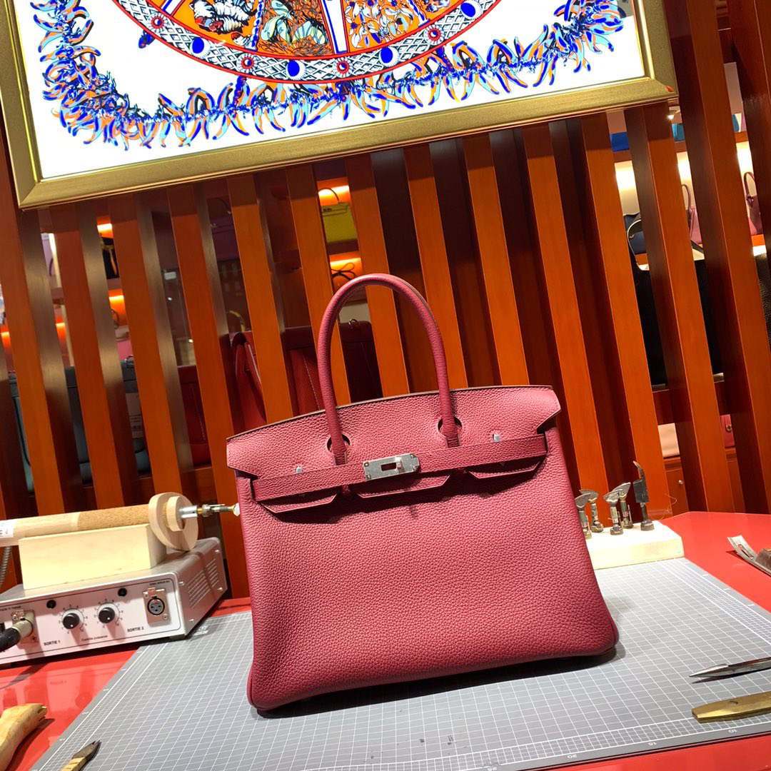 [TOP] HERMES Birkin Togo Leather 30cm - Rubis & SHW