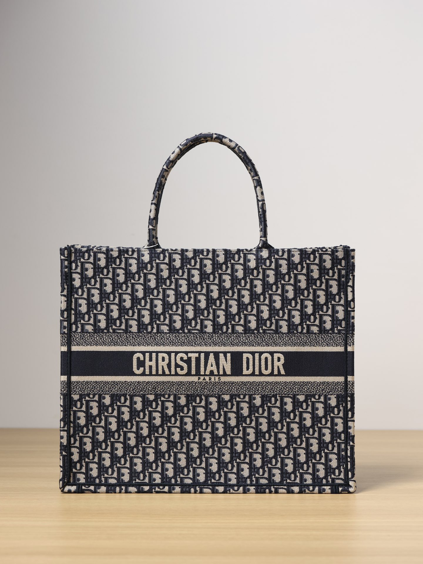 [TOP] Christian Dior Book Tote Bag 41.5x35x18cm - Navy Blue - 711 Luxury