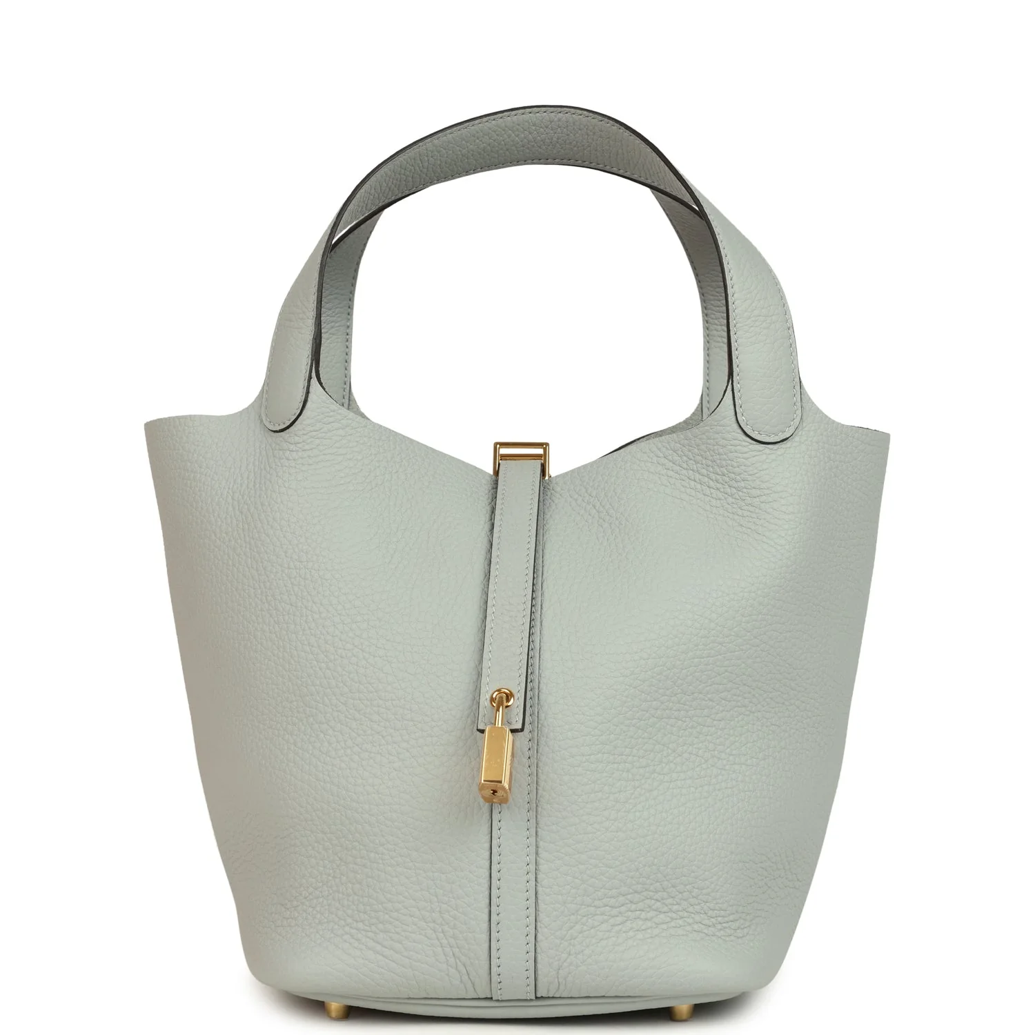 Hermes Picotin Lock  Bleu Glacier Clemence Gold Hardware