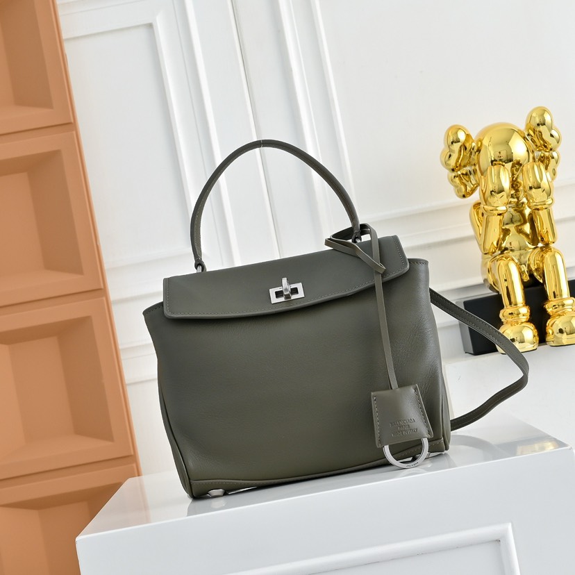 [TOP] BALENCIAGA Rodeo Bag 22.8x9.9x8.3cm - Dark Green & SHW - 711 Luxury