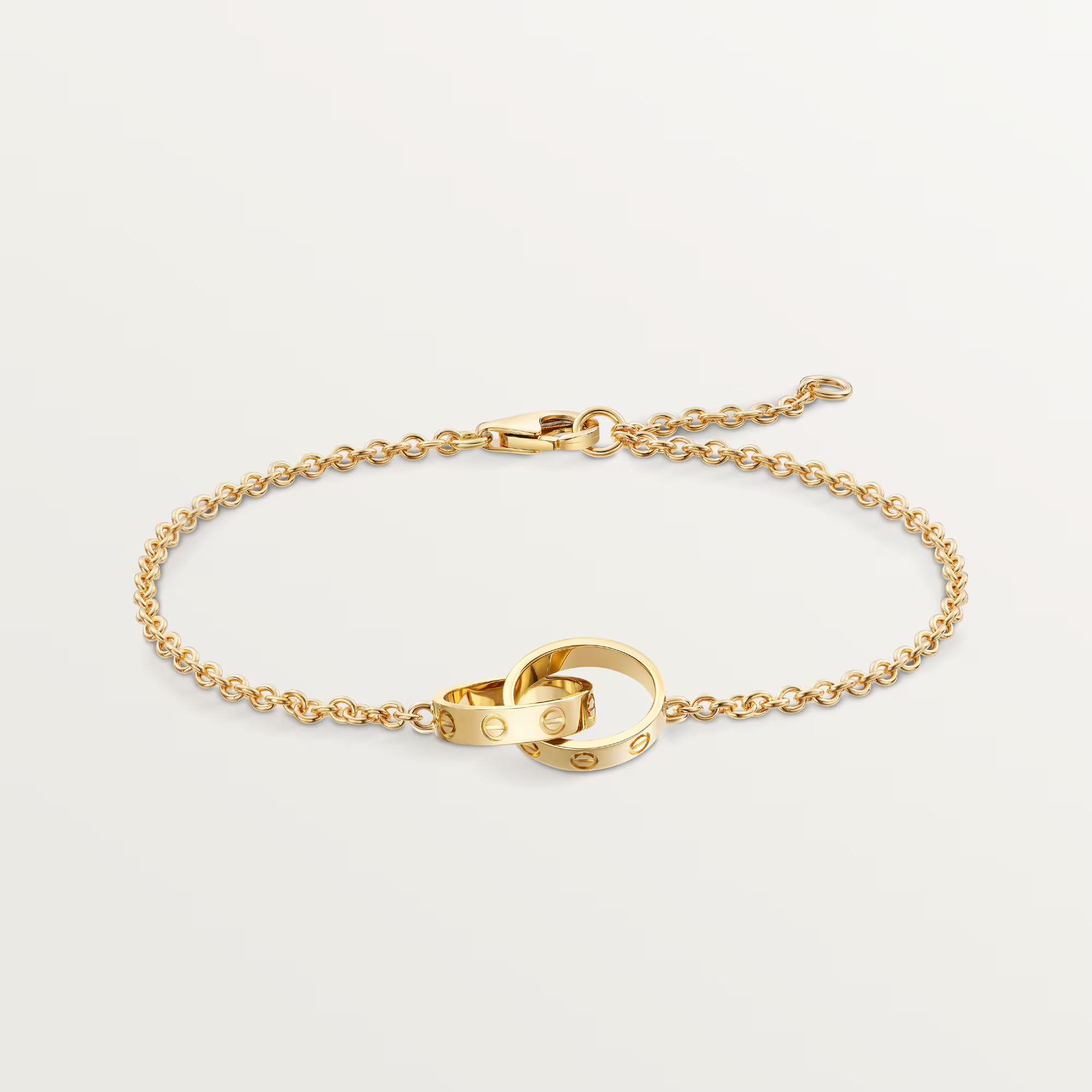 Carty Love Luna Loop Bracelet, Yellow Gold, Chain