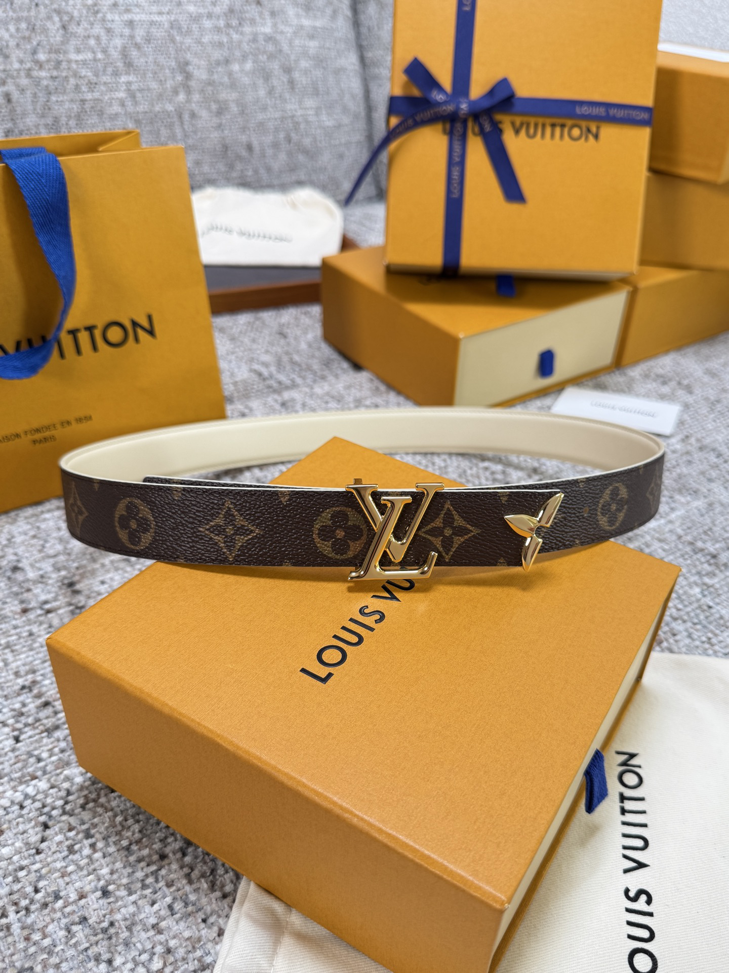 [TOP] Louis Vuitton LV Belt 3 cm - Brown - 711 Luxury