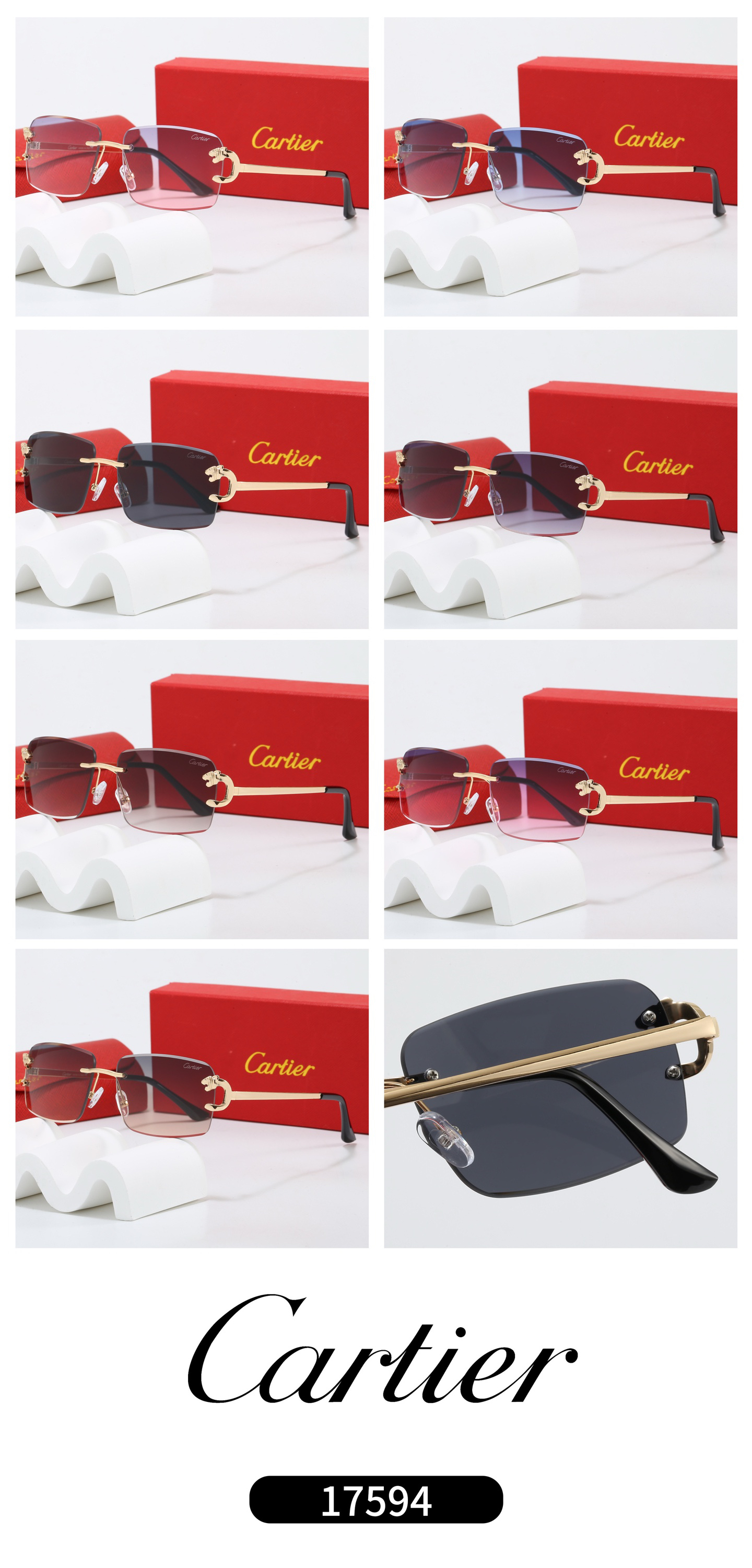 [TOP] Cartier Sunglasses - 7 Colors - 711 Luxury