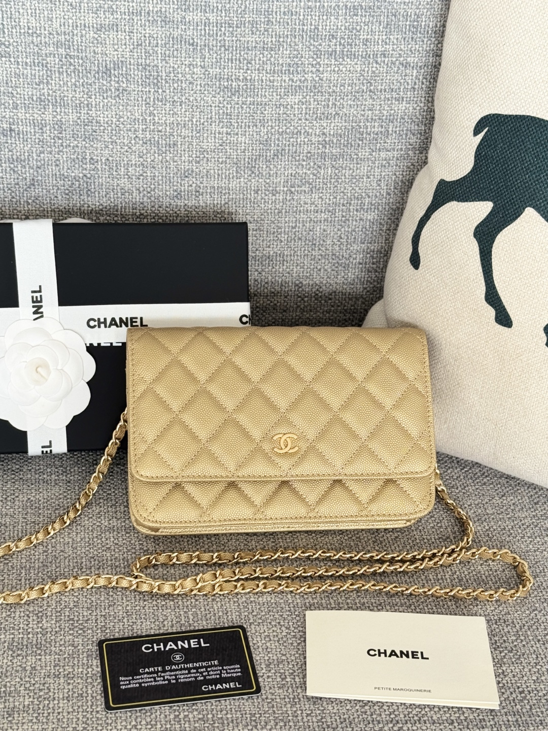 [TOP] CHANEL Woc Bag Cowhide 19x12x3cm - Gold & GHW - 711 Luxury