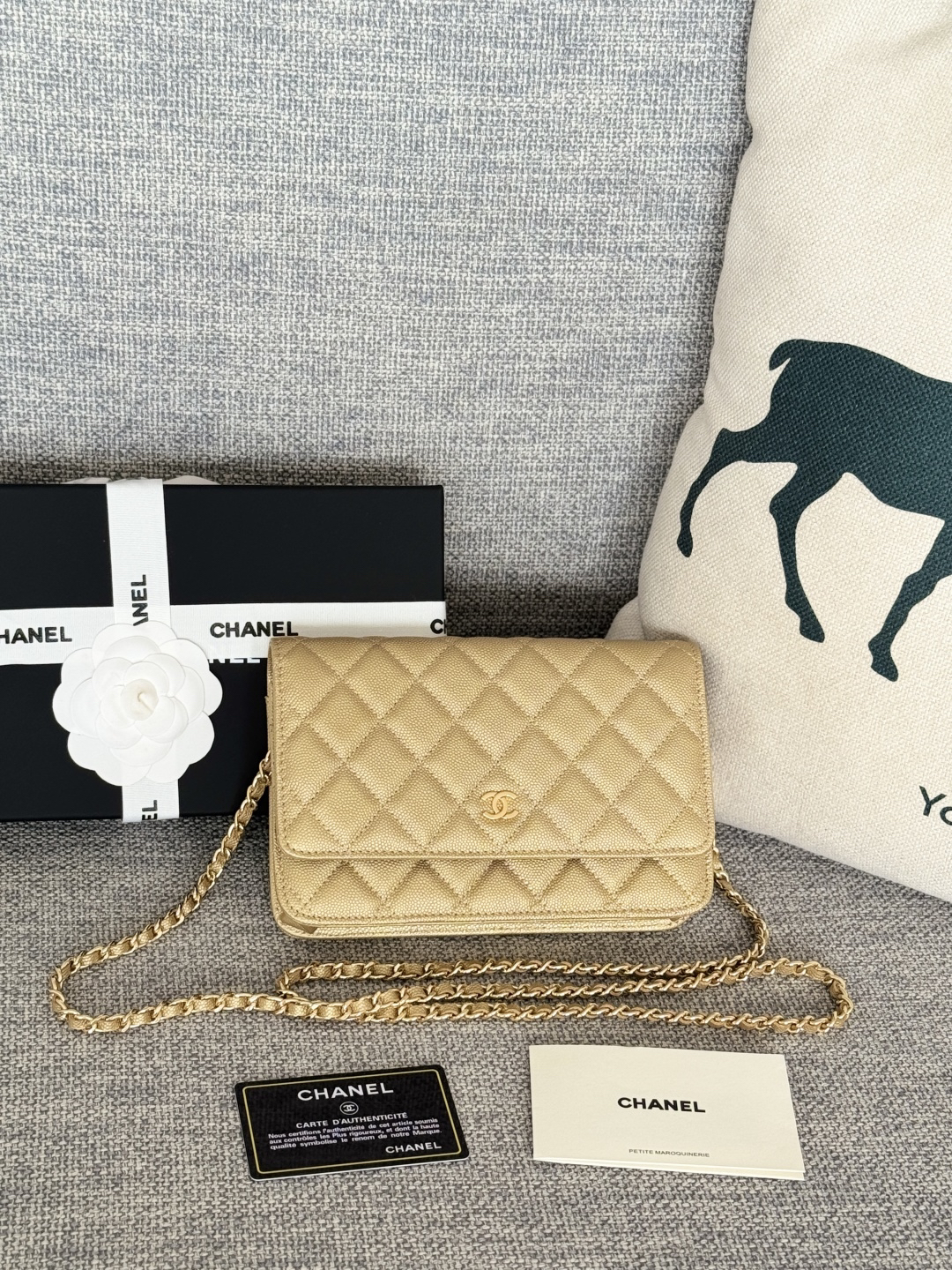 [TOP] CHANEL Woc Bag Cowhide 19x12x3cm - Gold & GHW - 711 Luxury