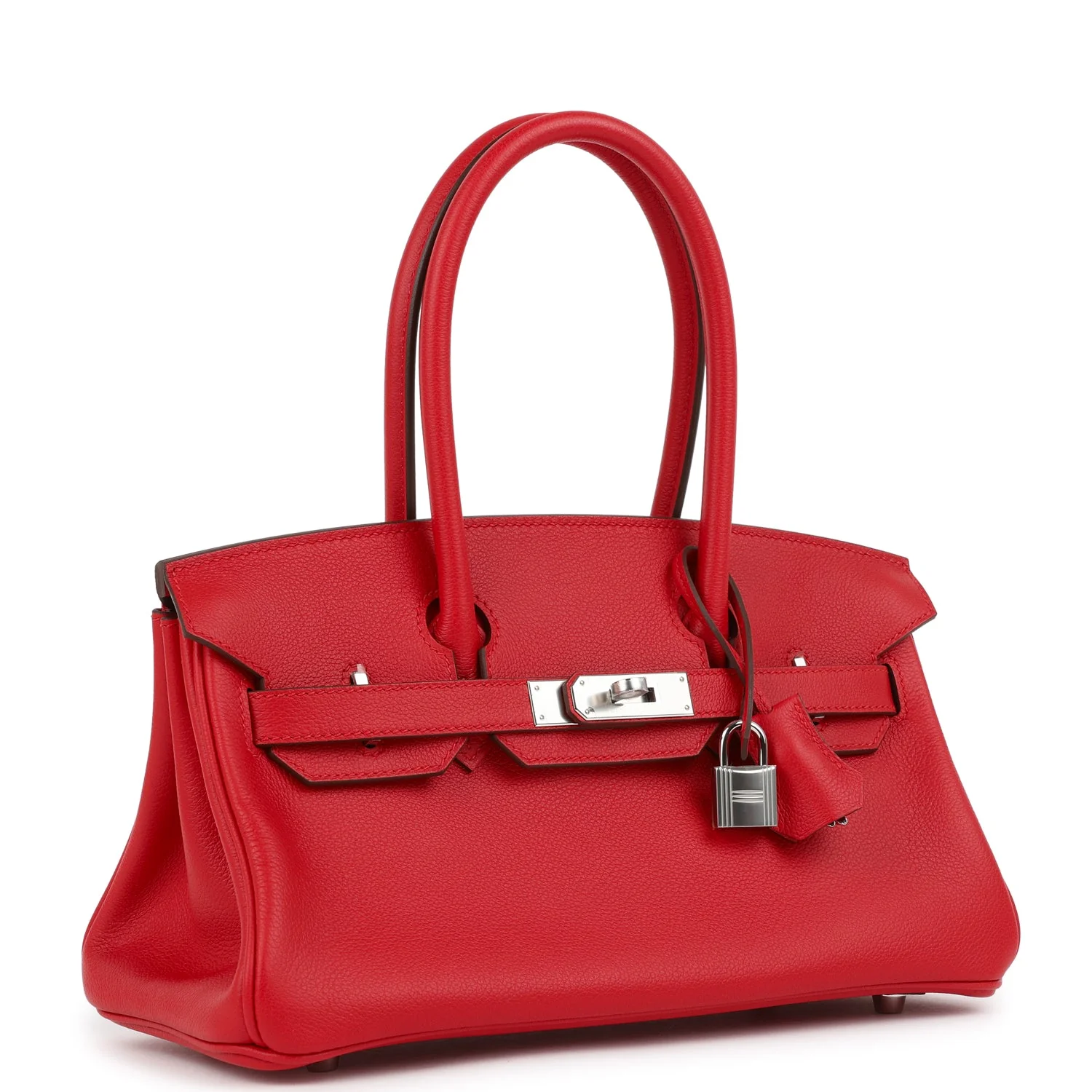 Hermes Shoulder Birkin LightRouge Radieux Evercolor Palladium Hardware