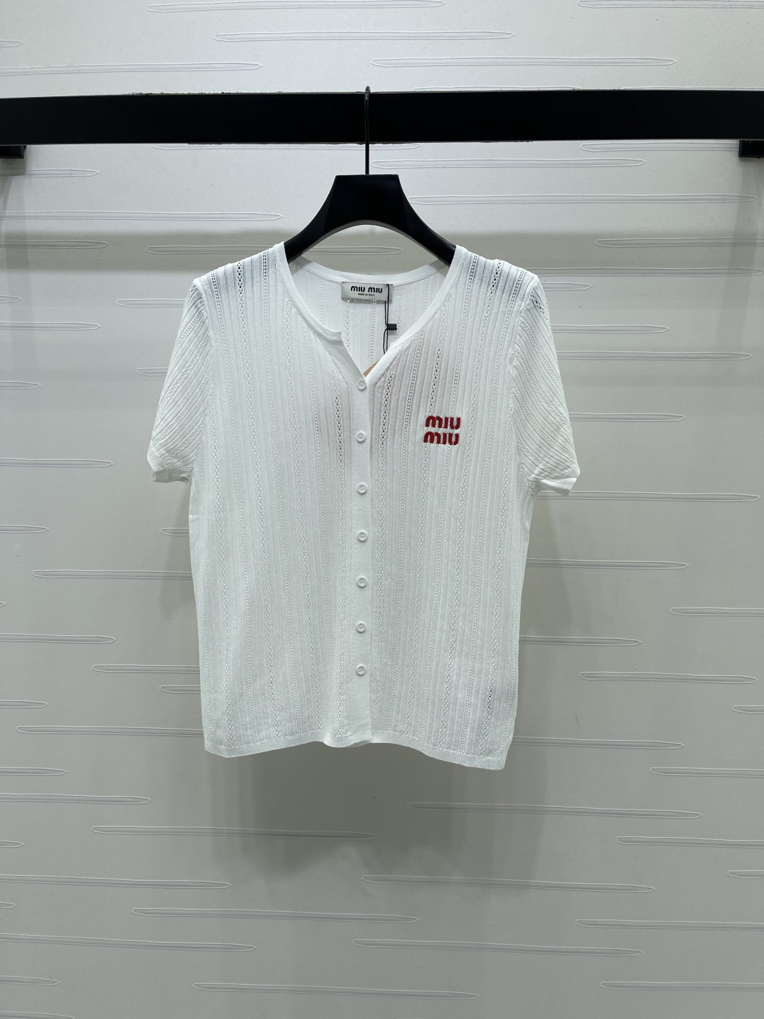 [TOP] Miu Miu Knit Top - White - 711 Luxury