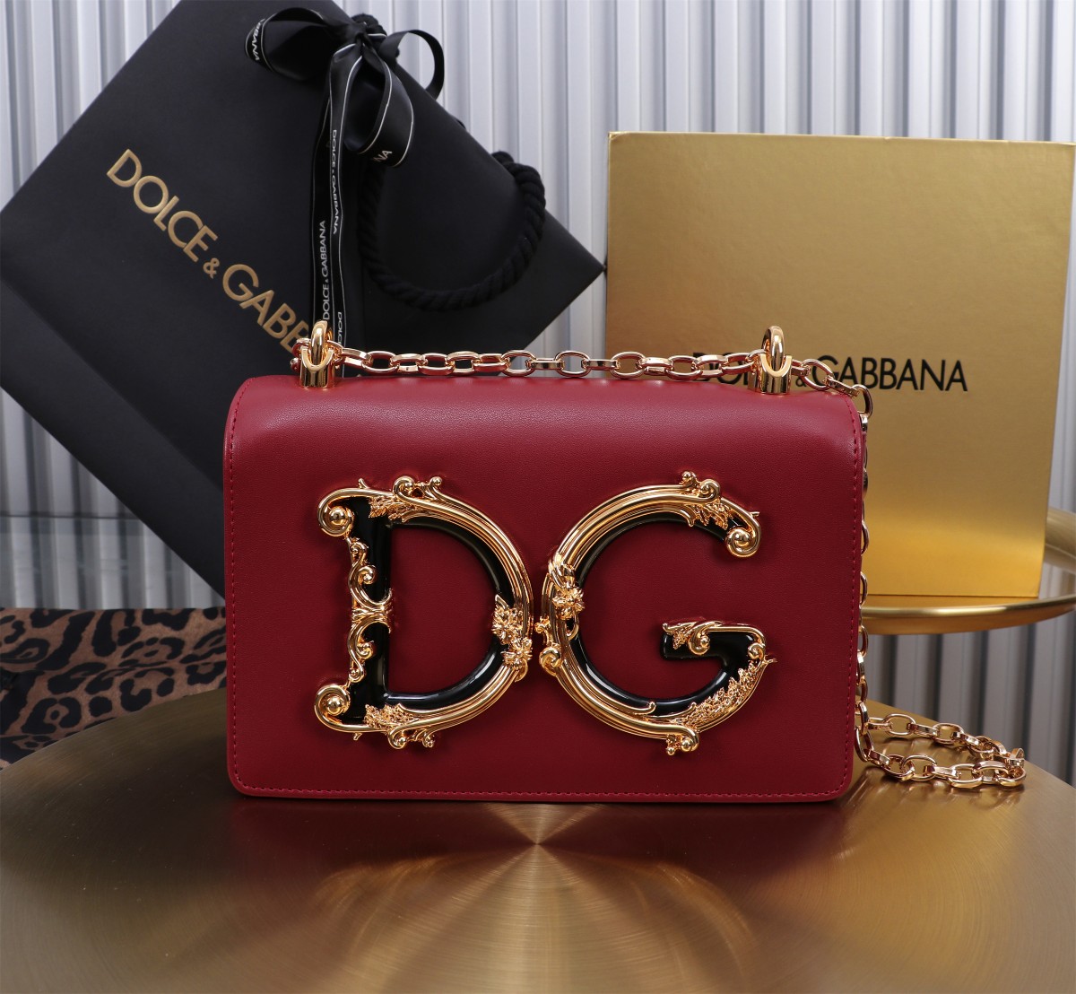 [TOP] Dolce & Gabbana D&G Girls Bag  21x5x13.5 cm - Dark Red - 711 Luxury