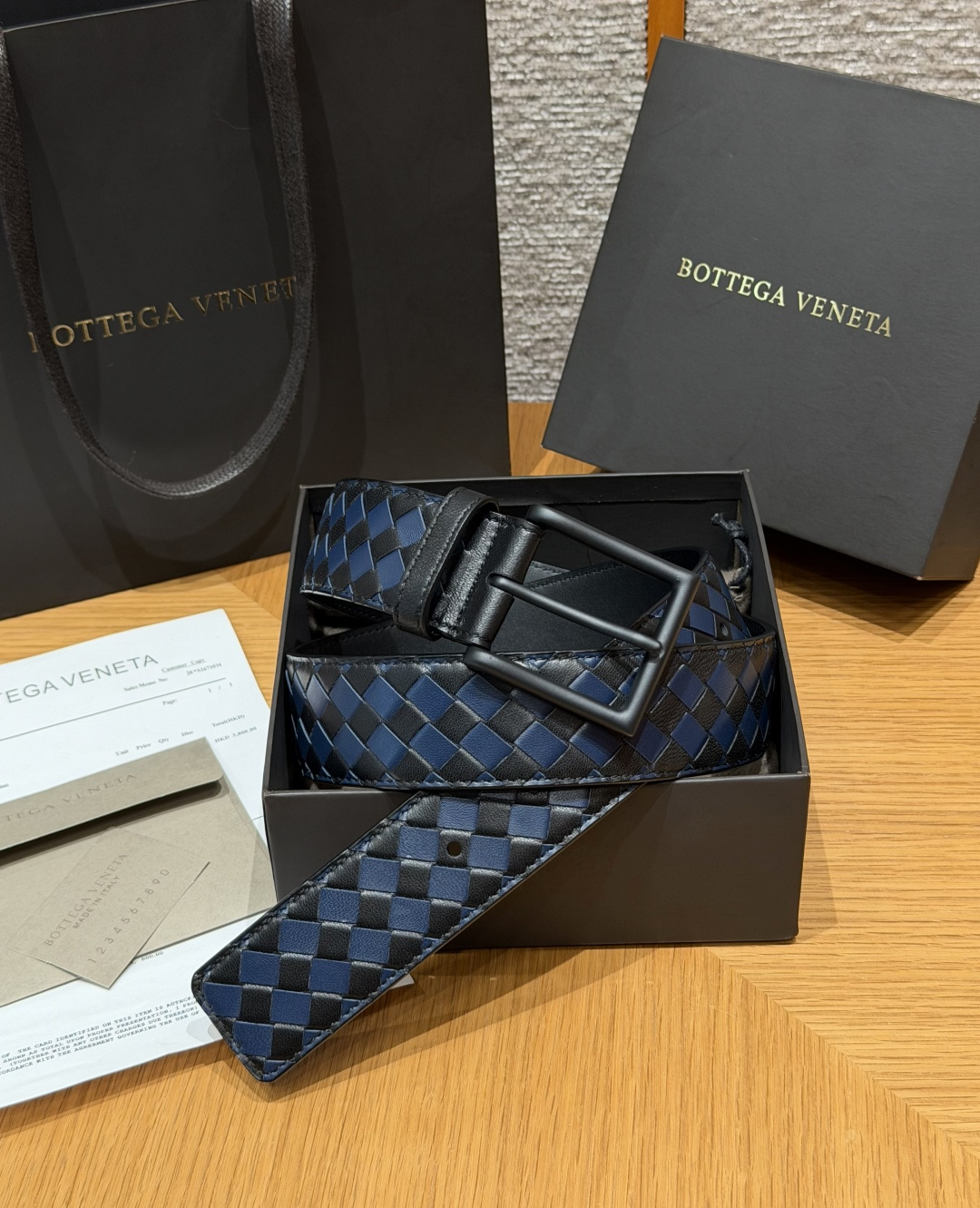 Bottega Veneta Belt Bottega Veneta Intercciato Belt 40mm #396517 View 2 | Nigo Office