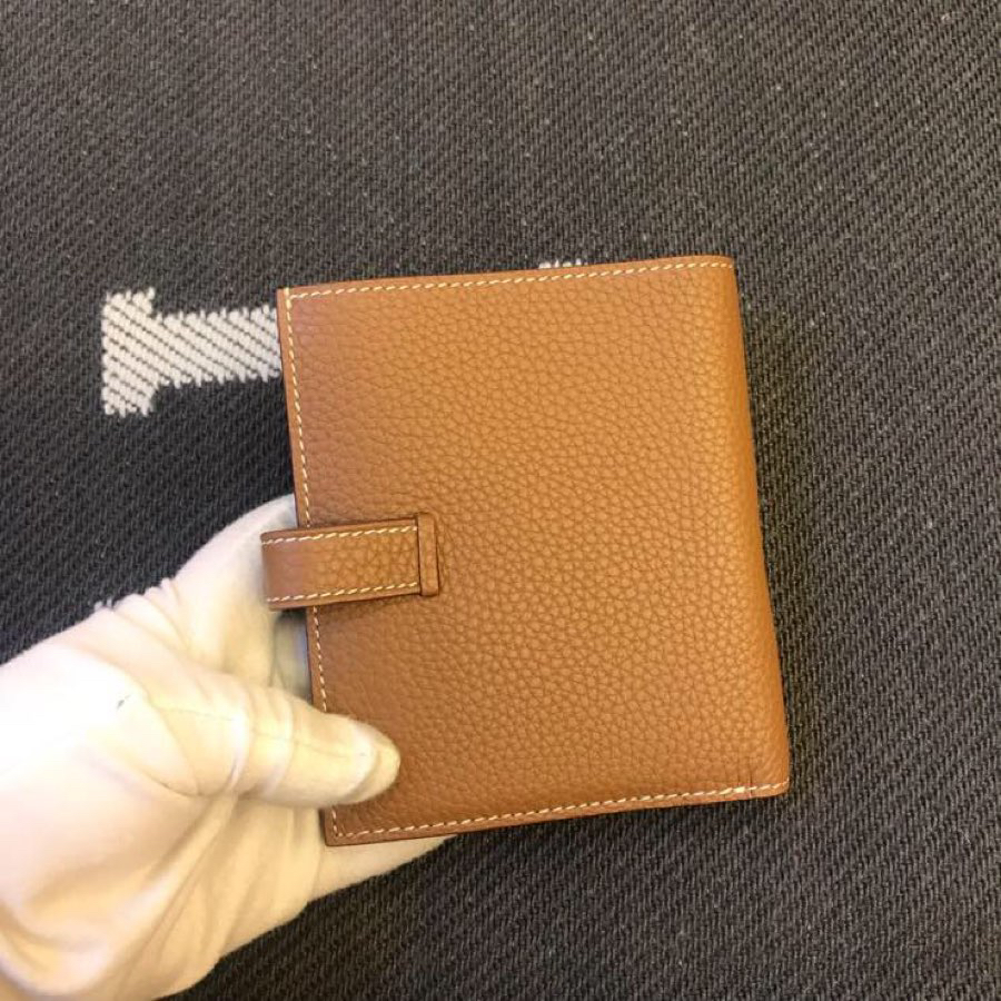 [TOP] HERMES Bearn Short Wallet Togo 12cmx10cm - Gold - 711 Luxury