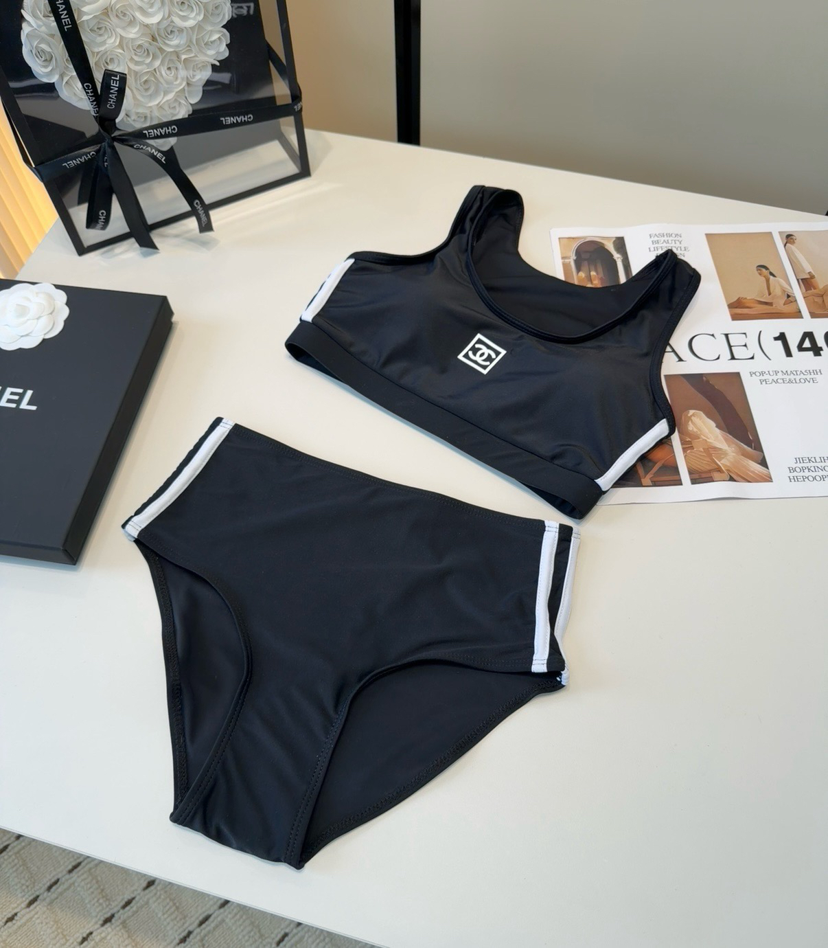 [TOP] CHANEL Swimsuit - Black - 711 Luxury
