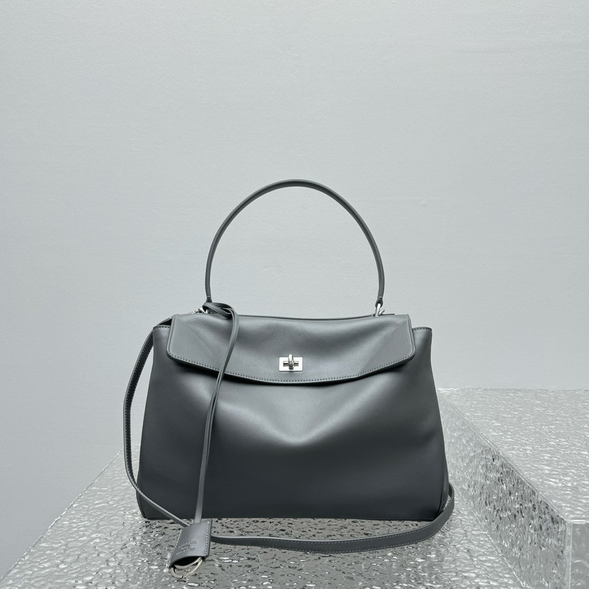 [TOP] BALENCIAGA Rodeo Bag 35x23x11cm - Gray & SHW - 711 Luxury