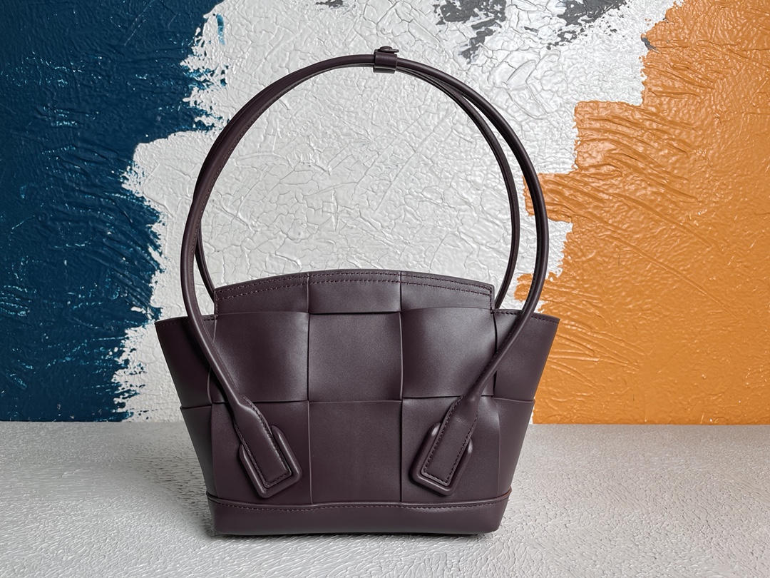 [TOP] Bottega Veneta BV Arco Bag Cowhide 33*22*9cm - Dark Purple - 711 Luxury