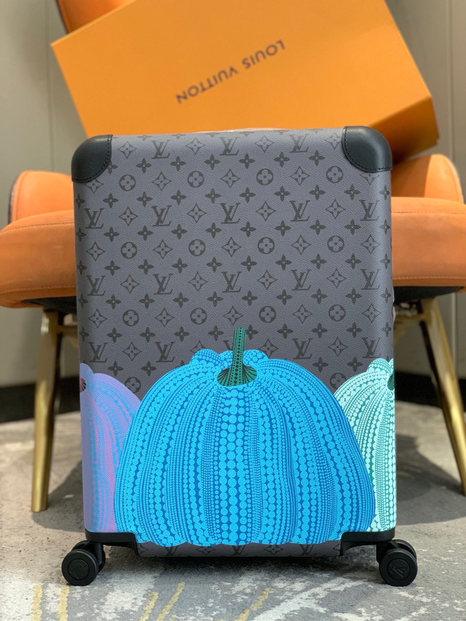 [TOP] Louis Vuitton LV Rolling Luggage Horizon 55 - Black - 711 Luxury