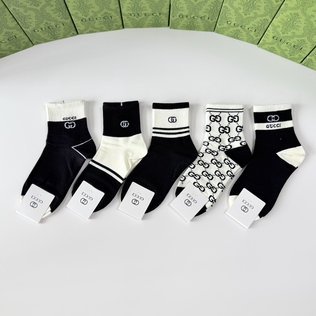 [TOP] GUCCI Socks - 5 Pieces as a Set - 711 Luxury