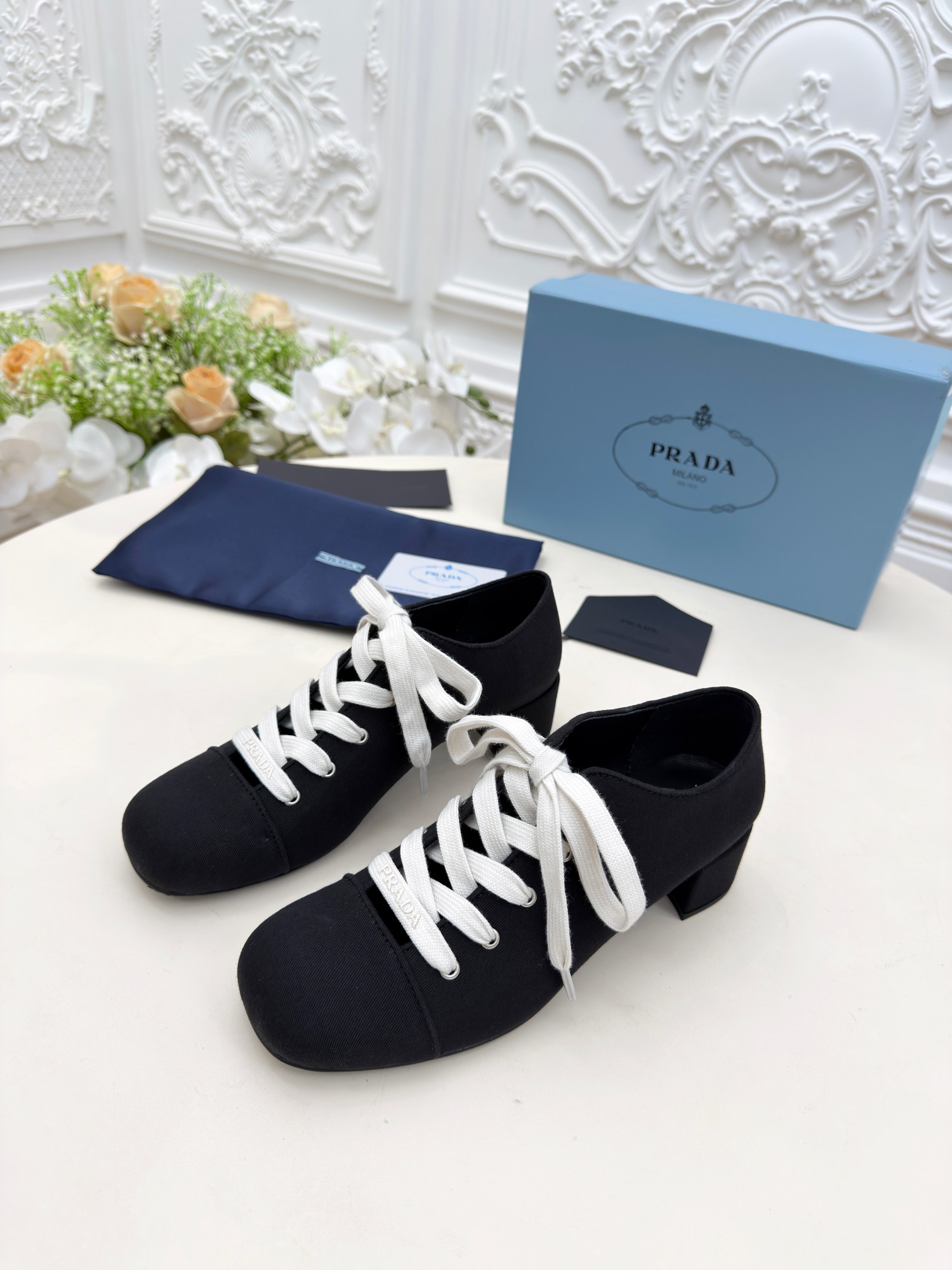 [TOP] PRADA 5.5cm Mid Heel Pumps - Black - 711 Luxury