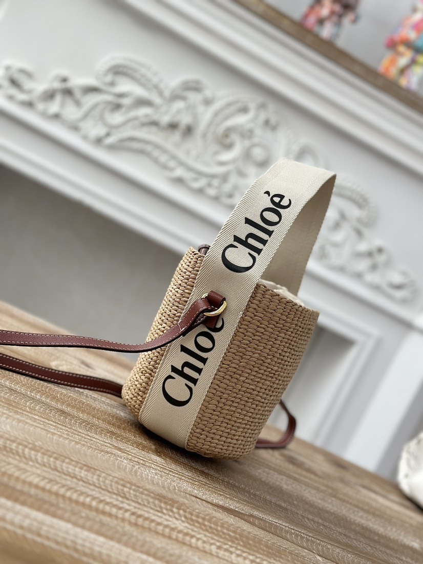 [TOP] Chloe Woody Basket Bag 17*16*16cm -Brown - 711 Luxury