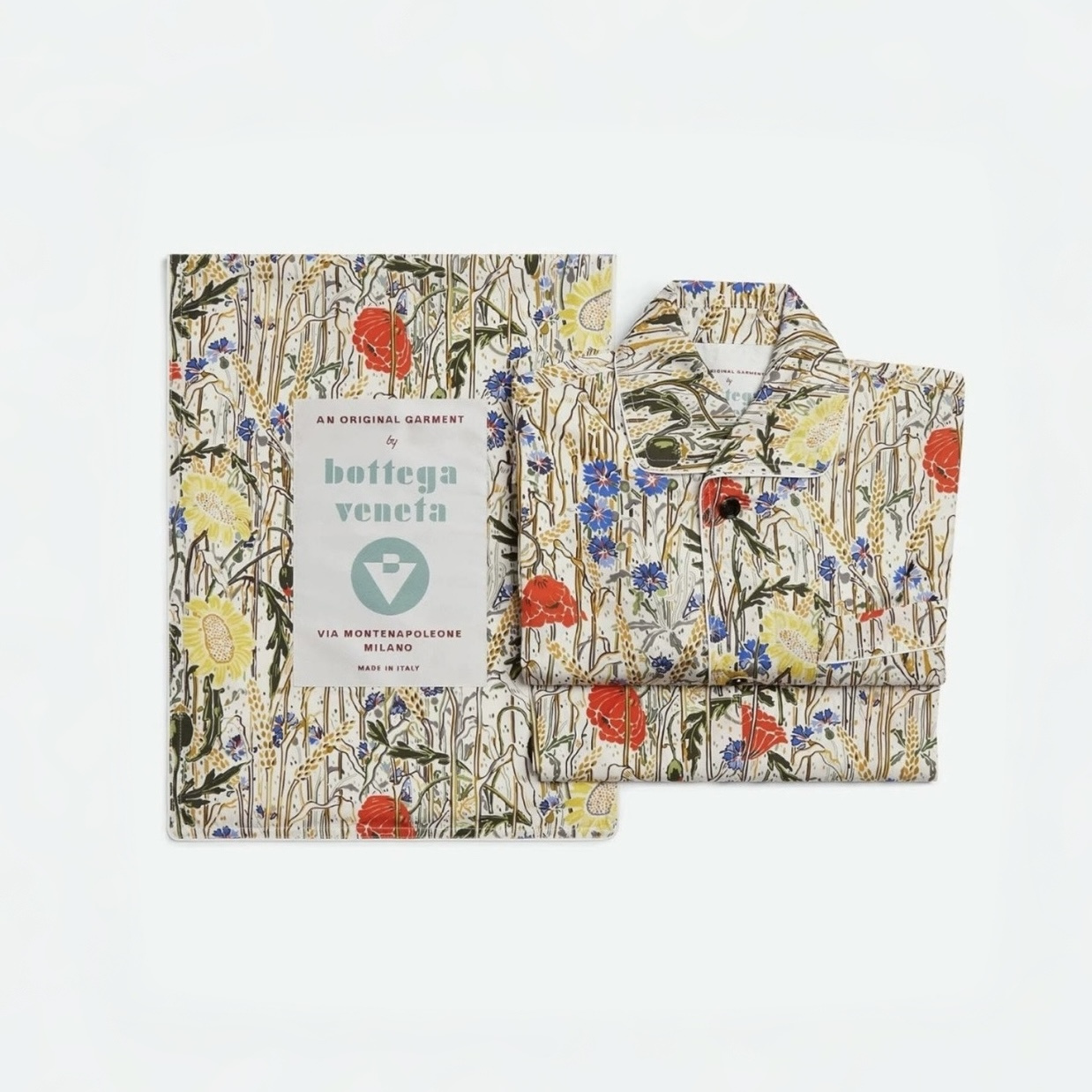 Bottega Veneta Accessory Bottega Veneta Flower Viscose And Silk Pyjama Set #386540 View 2 | Nigo Office