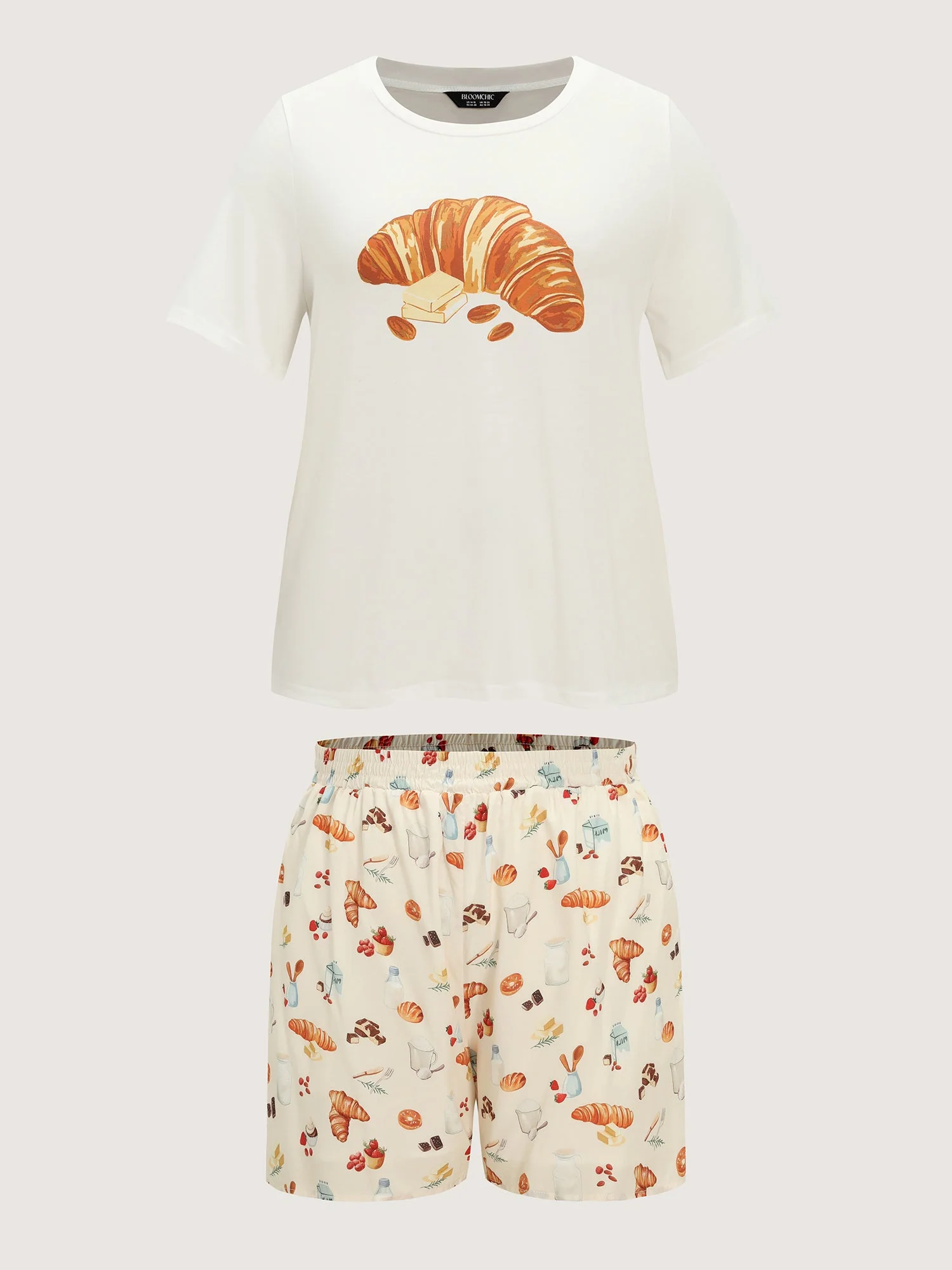 Supersoft Butter Croissant Print Lounge Set