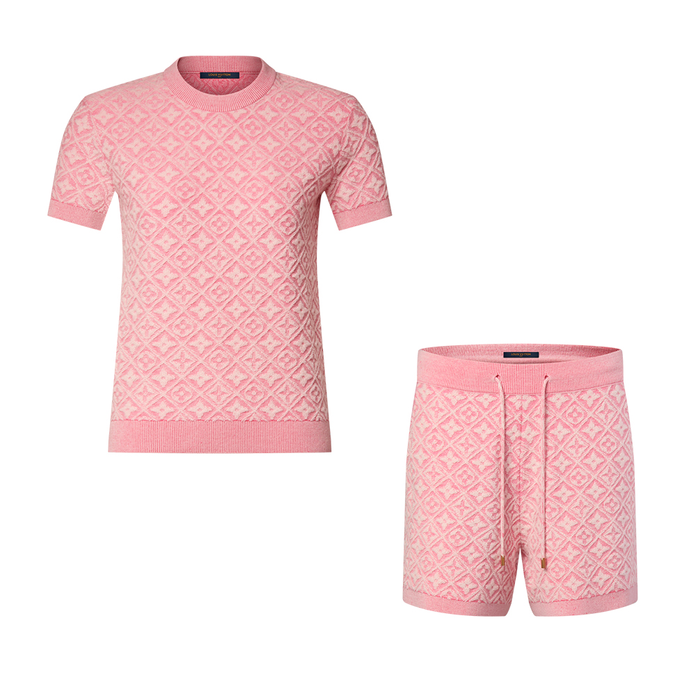LOUIS VUITTON Monogram Toweling Knit Top and Shorts #384026