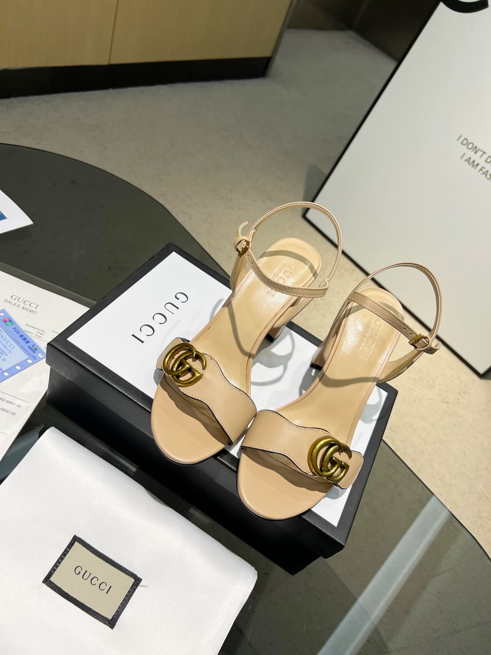 [TOP] GUCCI High-heeled Shoes - Beige - 711 Luxury