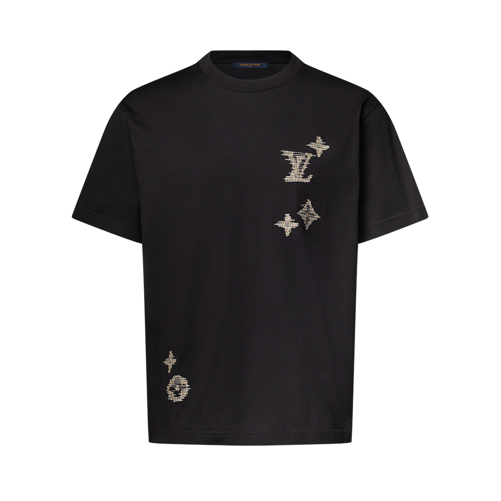 LOUIS VUITTON Embroidered Signature Short-Sleeved T-Shirt #385047
