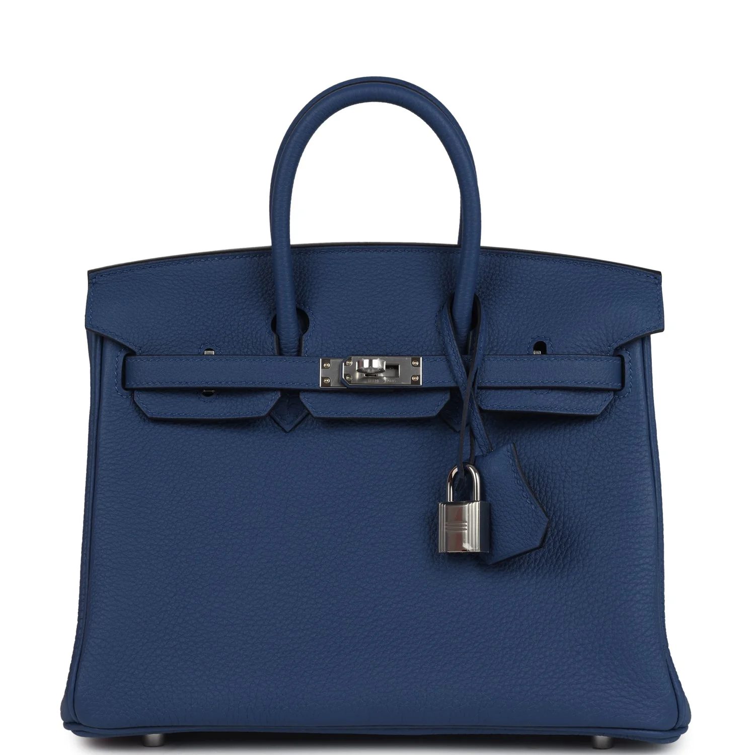 Hermes BirkinBleu Tie Togo Palladium Hardware