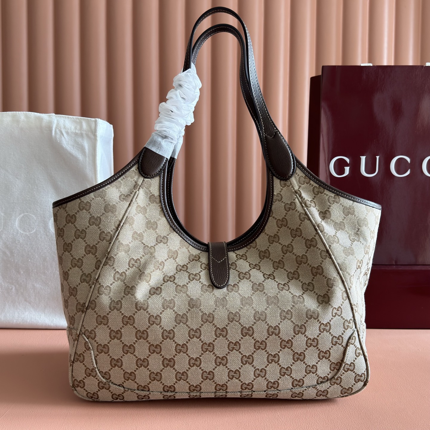 [TOP] GUCCI Tote Bag 35x28x15cm - Brown