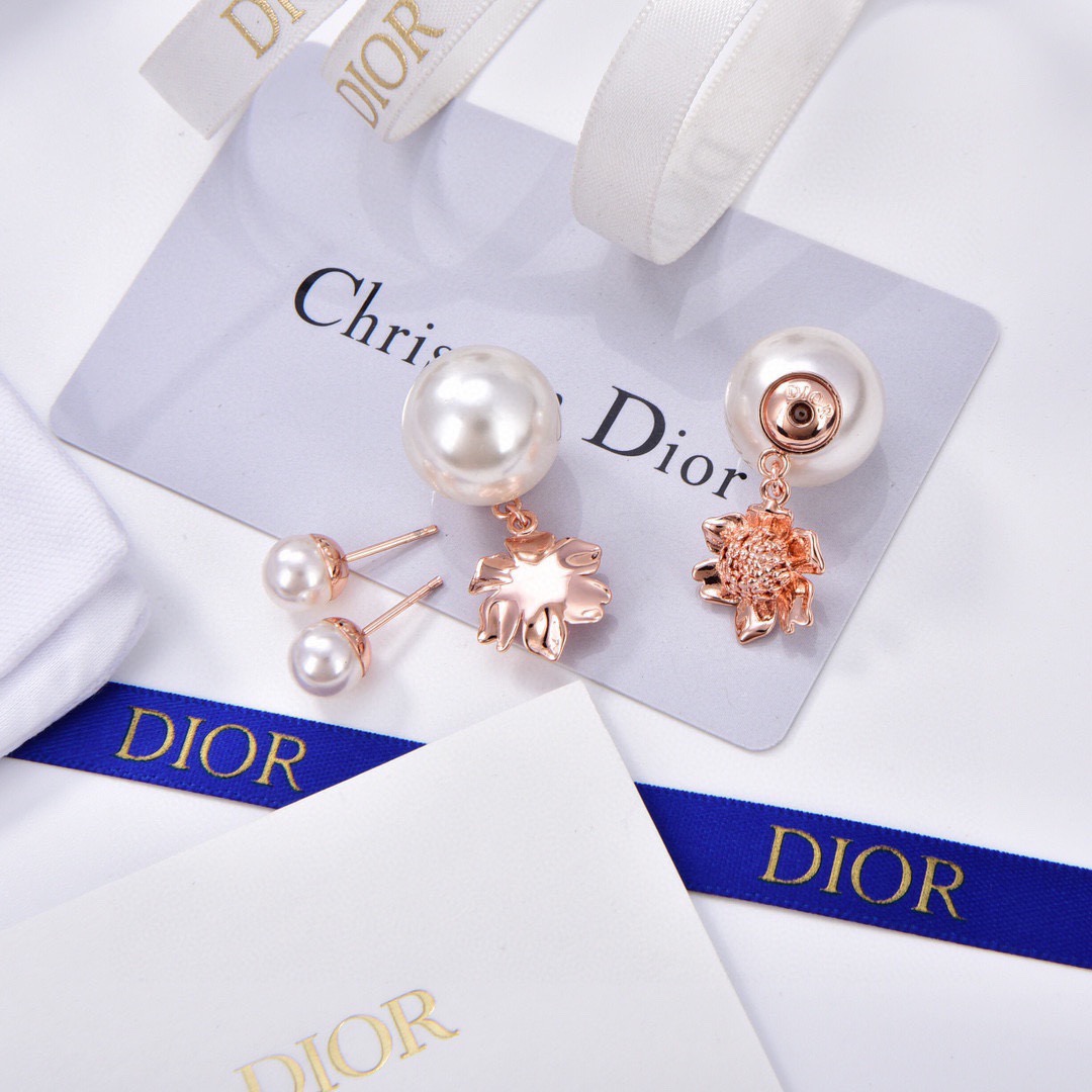 [TOP] Christian Dior Earrings - Rose Gold - 711 Luxury
