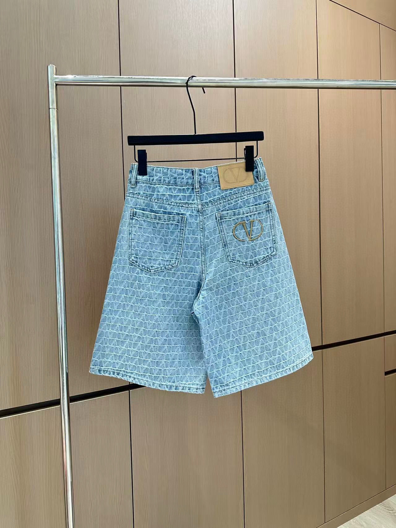 [TOP] VALENTINO Denim Shorts - Blue