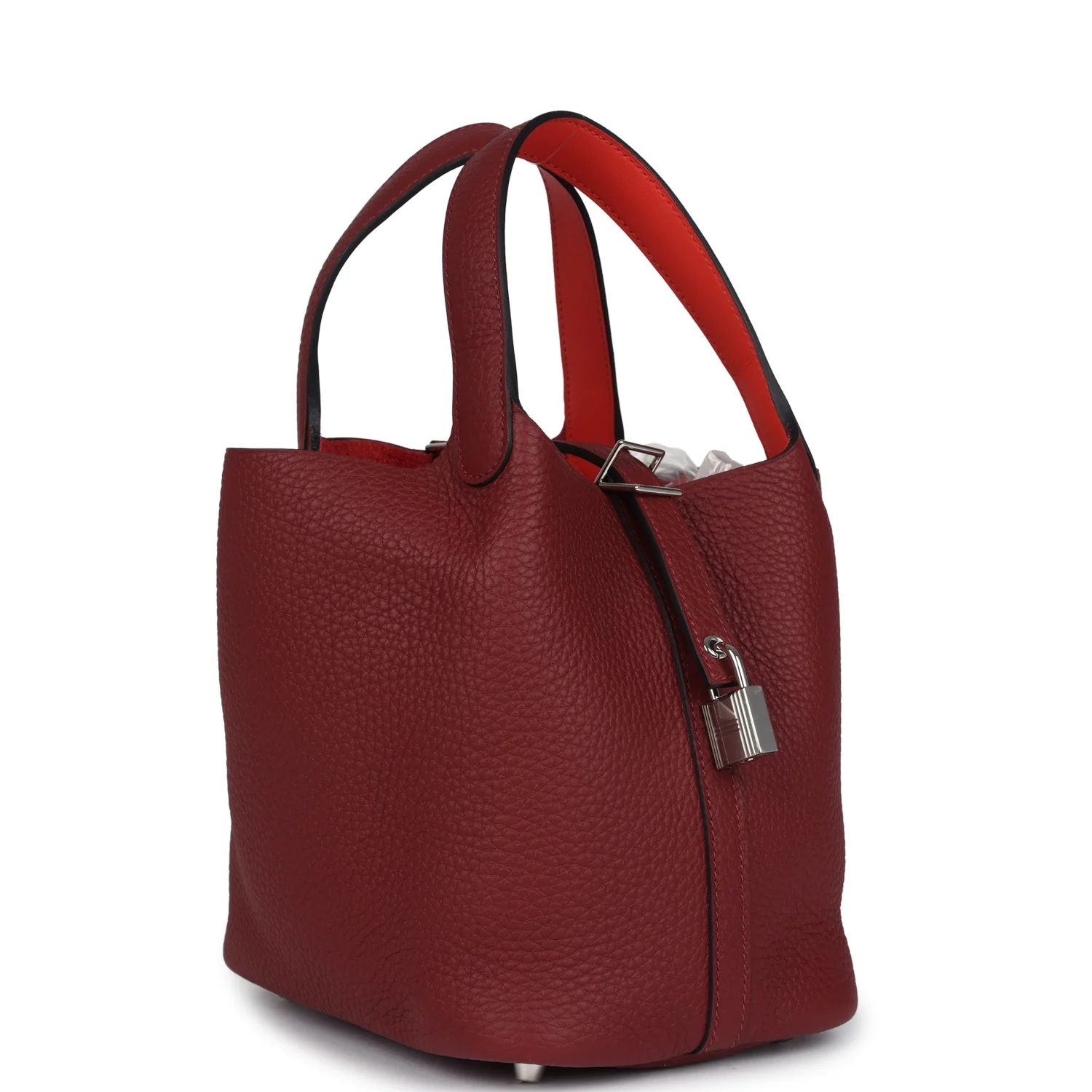 Hermes Picotin Lock  Eclat Rouge H Clemence Palladium Hardware