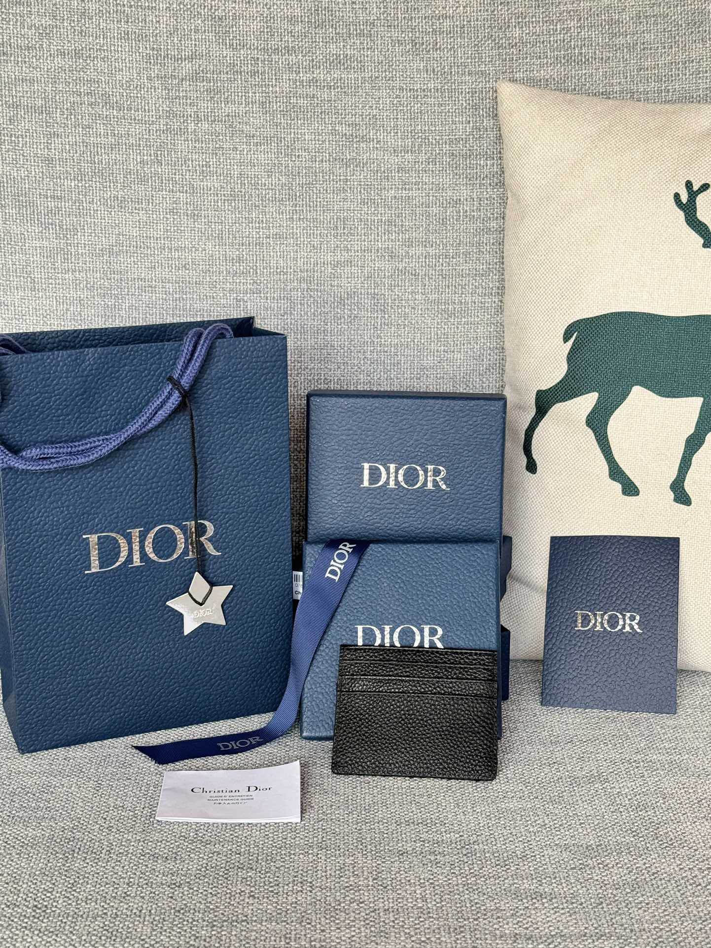 [TOP] Christian Dior Card Holder - Black - 711 Luxury