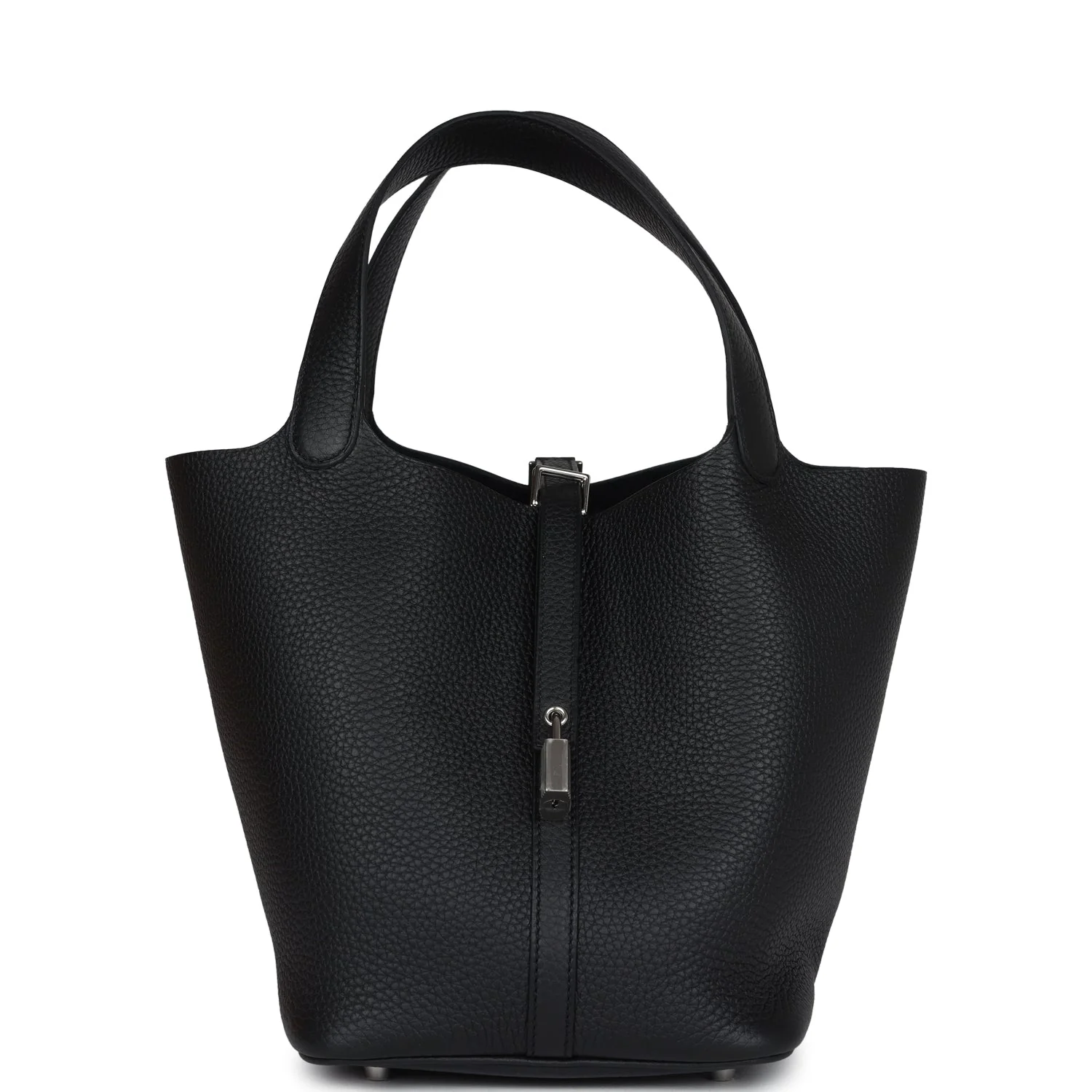 Hermes Picotin Lock  Black Clemence Palladium Hardware