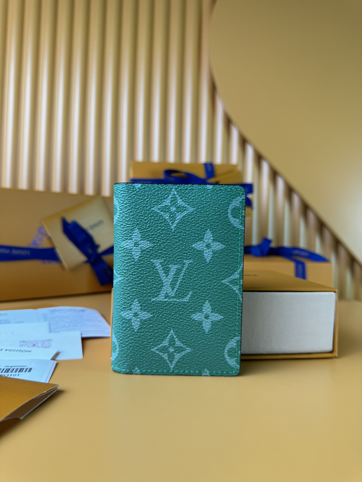 [TOP] Louis Vuitton LV Taigarama Wallet 7.5 x 11.1x 1cm - Green - 711 Luxury