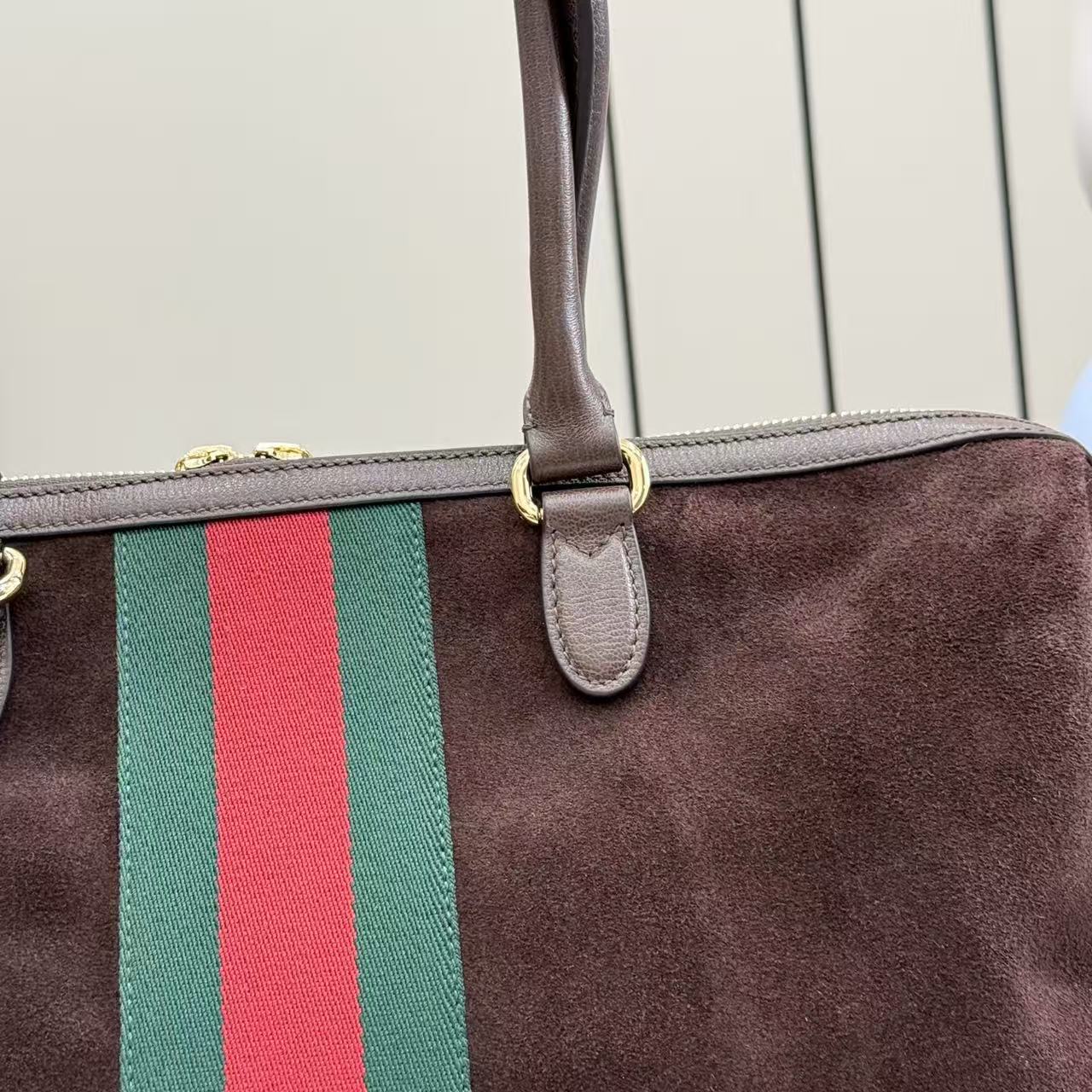 [TOP] GUCCI Borsetto Boston Bag 38.5x22.5x13cm - Brown - 711 Luxury