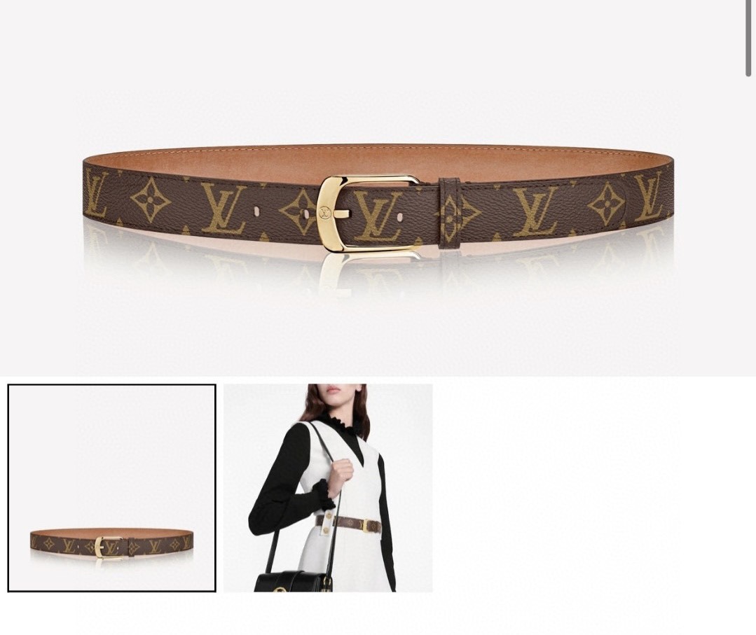 [TOP] Louis Vuitton LV Belt 3 cm - Brown - 711 Luxury