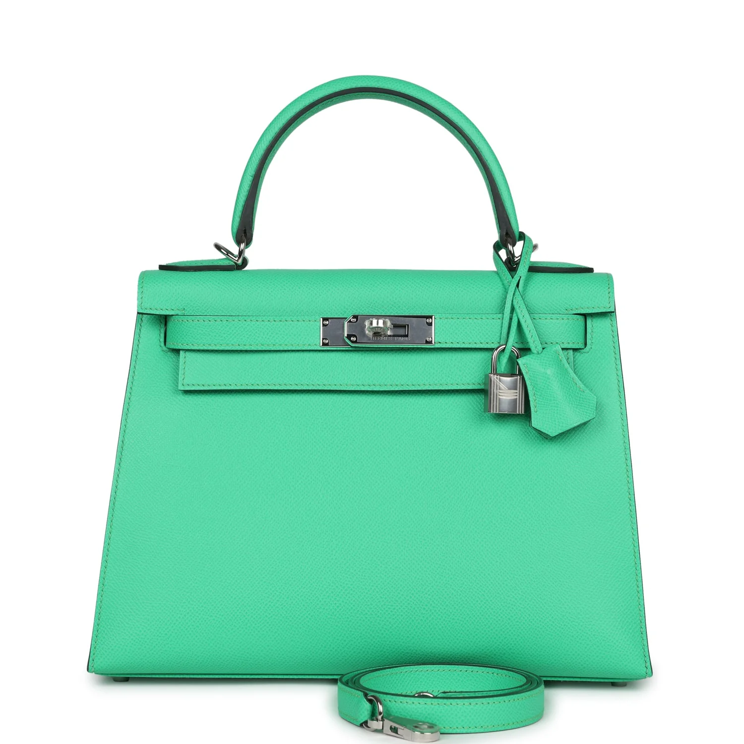 Hermes Kelly Sellier  Vert Comics Epsom Palladium Hardware