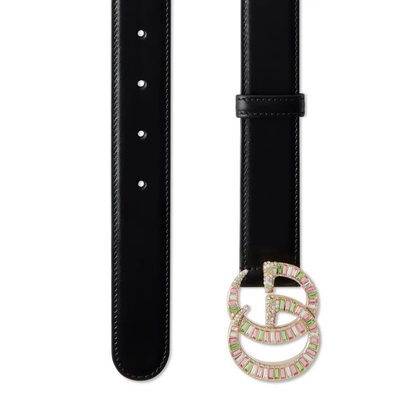 [TOP] GUCCI GG Belt Cowhide 3.0cm - Black - 711 Luxury