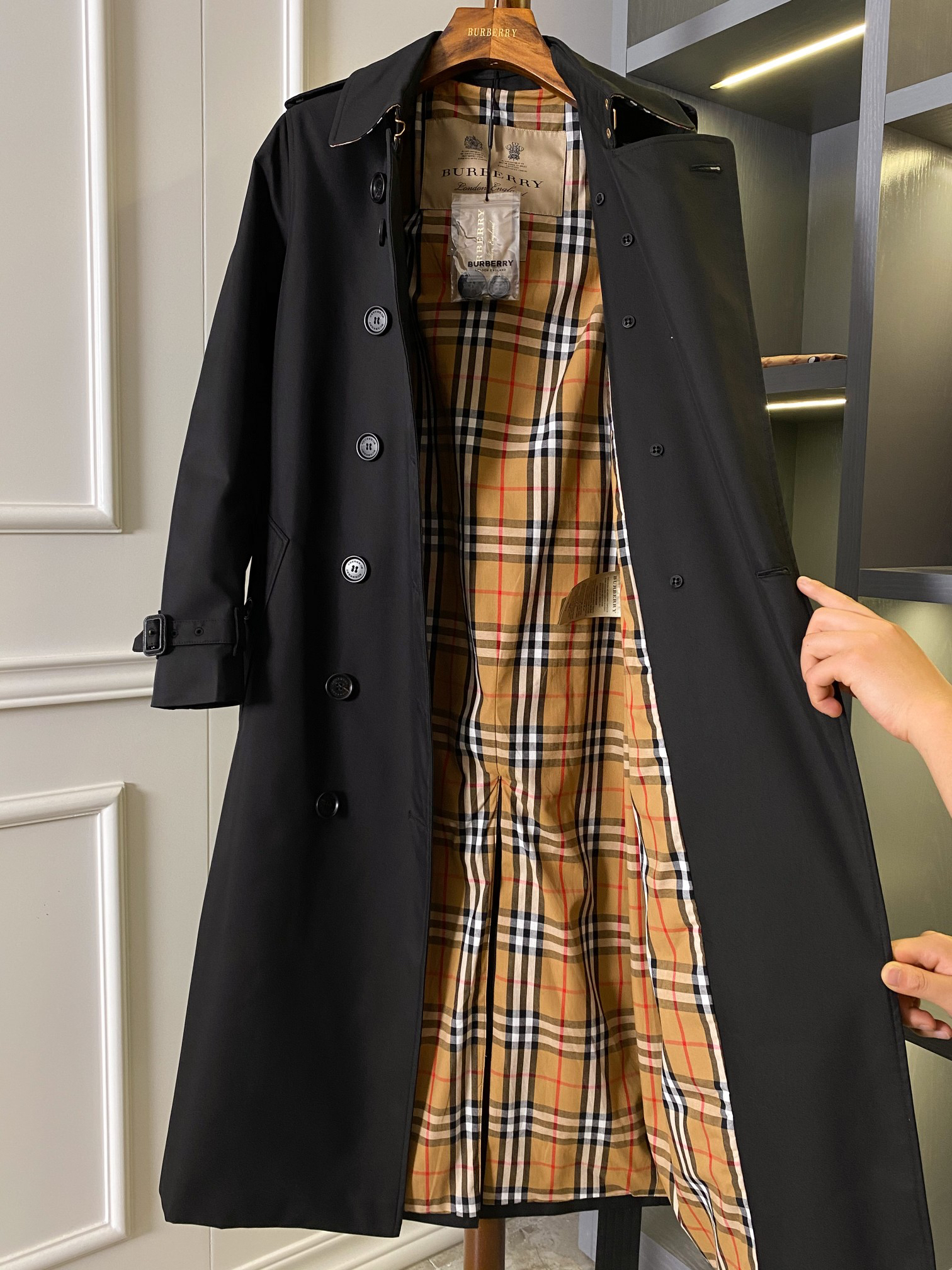 [TOP] BURBERRY Trench Coat - Black - 711 Luxury